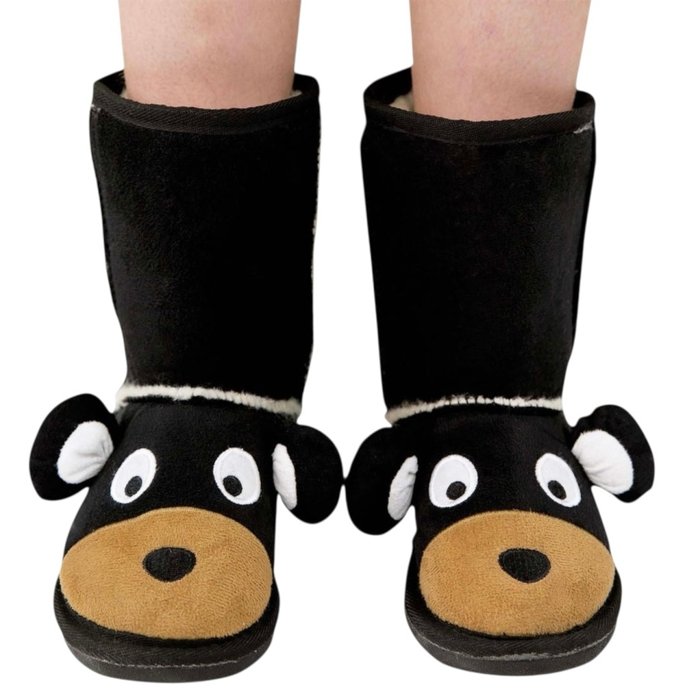 Lazy One Kid's Bear Slipper Boots - Toasty Toez - Fleece Lined - XXS (kids 4-5)